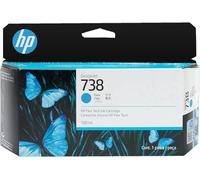 HP 738 130-ml Cyan DesignJet Ink Cartridge Cartucho de Tinta 1 Pieza(s) Original Rendimiento estándar Cian