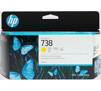HP 738 Amarillo, Cartucho de Tinta Original | Compatible con imprimantes HP DesignJet T850, T950, 130 ml (498N7A)