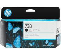 HP 738 Negro, Cartucho de Tinta Original | Compatible con imprimantes HP DesignJet T850, T950, 130 ml (498N4A)