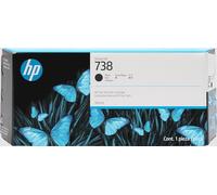 HP 738 Negro, Cartucho de Tinta Original | Compatible con imprimantes HP DesignJet T850, T950, 300 ml (498N8A)