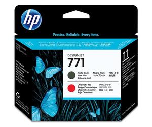 HP 771 (CE017A) cabezal de impresión negro mate y rojo cromático (original)