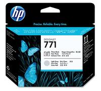 HP 771 CE020A Negro Fotográfico/Gris Claro, Cabezal de Impresión Original para DesignJet, de 775 ml, para Impresoras HP DesignJet Z6200 Photo Series