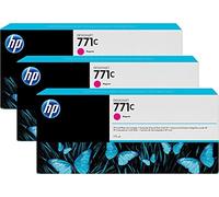 HP 771c B6Y33A Magenta, MultiPack Ahorro de 3 Cartuchos de Tinta Original HP DesignJet, de 775 ml, para Impresoras HP DesignJet Z6200, Z6610, Z6810