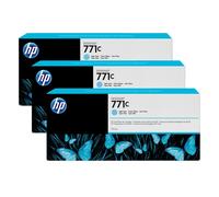 HP 771C (B6Y36A) multipack 3x cartucho cian claro 775 ml 3 cartuchos (original)