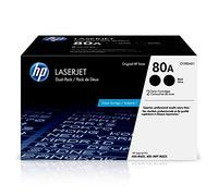 HP 80A | CF280AD1 | 2 Cartuchos de tóner | Negro