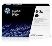 HP 80X Pack dos toners negros XL (CF280XD)