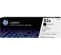 HP Pack de ahorro de 2 cartuchos de tóner original LaserJet 83A negro