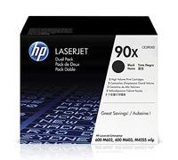 HP 90X CE390XD, Negro, Cartuchos Tóner de Alta Capacidad Originales, Pack de 2, para impresoras HP LaserJet M4555MFP y LaserJet Enterprise 600 M601dn, 600 M601n, 600 M602n, 600 M603dn y 600 M603n