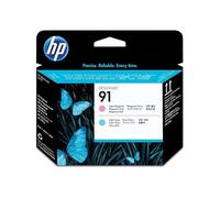 HP 91 C9462A Magenta Claro y Cian Claro, Cabezal de Impresión Original para Impresoras HP DesignJet