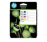 HP 912 CMYK Original Ink Cartridge 912 4-Pack, W125916975 (Cartridge 912 4-Pack Black/Cyan/Magenta/Yellow Original Ink Cartridges, Standard Yield,)