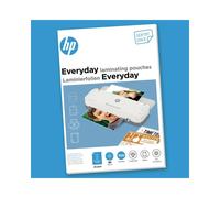 HP Everyday 9158 - Juego de 100 películas para plastificar en caliente, 80 micras, brillantes, transparentes