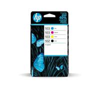 HP 932-933 6ZC71AE, Pack de 4, Cartuchos de Tinta Originales Negro, Cian, Magenta y Amarillo, compatible con impresoras de inyección de tinta HP Officejet 6100, 6600, 6700, 7110, 7130, 7140 y 7510