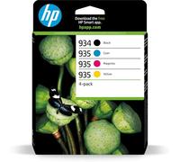 HP 934-935 6ZC72AE, Negro, Cian, Magenta y Amarillo, Cartuchos de Tinta Originales, Pack de 4, para impresoras HP OfficeJet Pro e-All-in-One 6830, 6820 y OfficeJet Pro ePrinter 6230