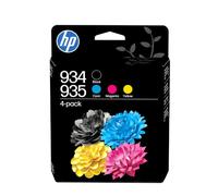 HP 934/935 Negro, Cian, Magenta, Amarillo, Pack 4 Cartuchos Tinta Original | Compatible con la serie HP OfficeJet 6800/6200, hasta 400 páginas en Negro y 400 a Color (6ZC72AE)