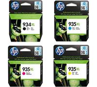 HP 934 X L Multipack cartuchos de impresora originales (Negro, Cian, Magenta, Amarillo) con gran alcance para HP Officejet Pro