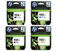 HP 934XL-935XL X4E14AE, Negro y Tricolor, Cartuchos de Tinta de Alta Capacidad Originales, Pack de 4, compatible con impresoras de inyección de tinta HP OfficeJet 6820; HP OfficeJet Pro 6230, 6830