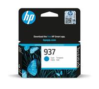 HP 937 4S6W2NE, Cian, Cartucho de Tinta Original, Compatible con impresoras OfficeJet Pro 9110, 9120, 9130, 9720 y 9730