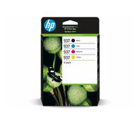 HP 937 (6C400NE) Cartucho de impresora original (paquete de 4) Compatibilidad: HP OfficeJet Pro serie 9000