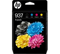 HP Paquete de 4 Cartuchos de Tinta Original 937 CMYK