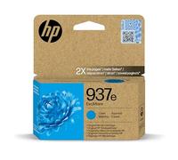 HP Cartucho de tinta Original EvoMore 937e Cian – Compatible con OfficeJet 9110/9120/9130/9720/9730