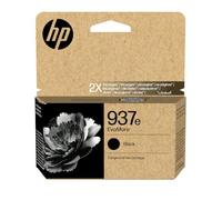 HP 937e Negro, Cartucho de Tinta Original, EvoMore, Alta Capacidad | Compatible con impresoras OfficeJet Pro Serie 9100 y 9700, 2500 páginas (4S6W9NE)