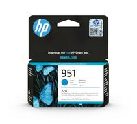 HP 951 Cian, Cartucho de Tinta Original | Compatible con OfficeJet Pro 251, 276, 8100, 8600, 8610, 8616, 8620, 8640, 535 páginas (CN050AE)