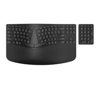 HP 960 Teclado Inalámbrico Ergonómico (Reposamanos, Sincronización Rápida, Detección Automática Sistema Operativo, Inclinación Negativa, QWERTY Español) Negro