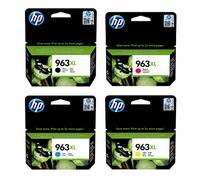 HP Cartuchos de tinta 963XL 3YP35AE – Pack 4 (Negro/Cian/Magenta/Amarillo) Alta capacidad Original
