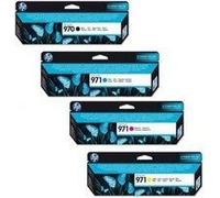 HP 970 Negro/971 Cian/Magenta/Amarillo Paquete de 4 cartuchos de tinta Originales