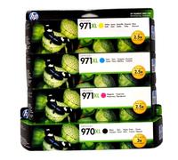HP 970XL - Cartuchos de tinta originales para Officejet Pro X451dn, X451dw, X551dw, X551dw, X476dn, X476dw, X476dw, X576dw, 970XL, negro 970XL 970 + 971XL, cian, magenta y amarillo