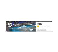 HP 981A Amarillo, Cartucho de Tinta Original | Compatible con HP PageWide Enterprise Color 556, MFP 586, 6000 páginas (J3M70A)