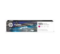 HP 981X L0R10A, Magenta, Cartucho de Tinta de Alta Capacidad PageWide Original, de 10.000 páginas, compatible con impresoras de inyección de tinta HP PageWide Enterprise Serie 556 y MFP 586
