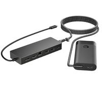 HP Universal USB-C Hub and Laptop Charger Combo Alámbrico USB 3.2 Gen 1 (3.1 Gen 1) Type-C Negro