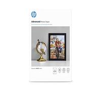 HP Advanced Glossy Photo Paper, Q5456A, 25 hojas de papel fotográfico satinado avanzado, compatible con impresoras de inyección de tinta, A4, peso del material de impresión 250 g/m²