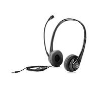 HP Auriculares estéreo de 3,5 mm - Auriculares con micrófono (PC/Juegos, Binaural, Diadema, Negro, Alámbrico, Supraaural)