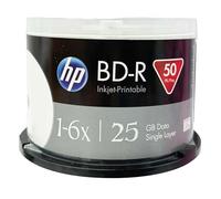 HP BD-R - Hub de inyección blanco de 25 GB para imprimir, paquete de 50 unidades