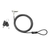 HP Bloqueo de Cable con Clave Essential - Cable antirrobo (Llave Redonda, Acero galvanizado, 1,22 m, 4,4 mm, Negro, 150 g)