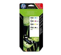 HP C2N93AE 940XL Cartucho de Tinta Original de alto rendimiento, 4 unidades, negro, cian, magenta y amarillo