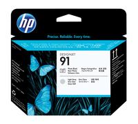 HP Cabezal de impresión 91 negro fotográfico y gris claro