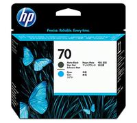 HP 70 Cabezal de impresión cian / Negro (mate) Original C9404A