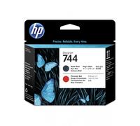 HP 744 (F9J88A) cabezal negro mate y rojo croma