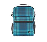 HP Campus Mochila XL - Para portatiles hasta 16,1" (Capacidad hasta 21 L, Impermeable, Cremallera Doble con Candado, Correas Ligeras y Acolchadas, Bolsillo Flotante) Patrón Cuadros de Tartán