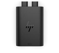 HP Cargador para portátil USB-C GAN de 65 W (Tamaño Compacto, Carga Rápida, Dos Puertos USB-C) Negro