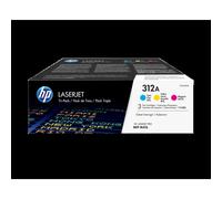 HP Cartucho de tóner Tri-Pack 312A cian para LaserJet