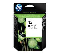 HP Cartucho Negro de inyección de Tinta 45, Alta Capacidad 45 Inkjet Print Cartridges, de -15 a 35° C, 0.15 kg (0.331 Libras), 117 x 26 x 158 mm
