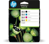 HP Cartuchos de Tinta Originales 364 Combo Pack 4 Colores Negro/Cian/Magenta/Amarillo