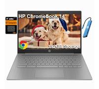HP Chromebook 14 Laptop (14 pulgadas HD, Intel Celeron N4120 de 4 núcleos, 4 GB de RAM, 192 GB de almacenamiento, gráficos UHD 600) para el hogar y estudiantes, peso ligero y duración de la batería de