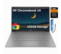 HP Chromebook 14 Laptop (14 pulgadas HD, Intel Celeron N4120 de 4 núcleos, 4 GB de RAM, 192 GB de almacenamiento, gráficos UHD 600) para el hogar y estudiantes, peso ligero y duración de la batería de