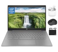 HP Chromebook - Laptop delgada para estudiantes 2024, pantalla HD de 14 pulgadas, procesador Intel Celeron N4120 de cuatro núcleos, 4 GB de RAM, eMMC de 64 GB, cámara web HD, WiFi, batería larga,