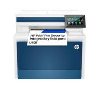 HP Color LaserJet Pro 4302fdw, Impresora multifunción A4 a Color, impresión, escaneo y Copia dúplex, 33 ppm, N/B y Color, USB, Wi-Fi, Ethernet, Fax, Pantalla táctil, Azul y Blanco